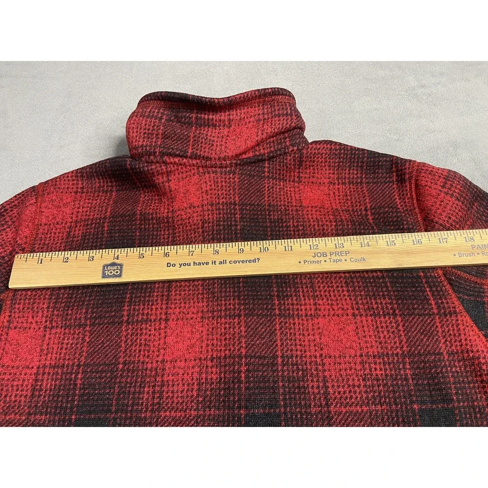 Vintage The North‎ Face Pullover Sweater Large Red Plaid Brown Tag Gorpcore Hike